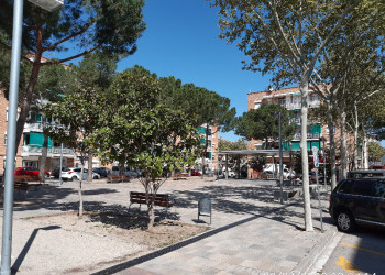 Abrera confinada. Plaça Rafael Casanova