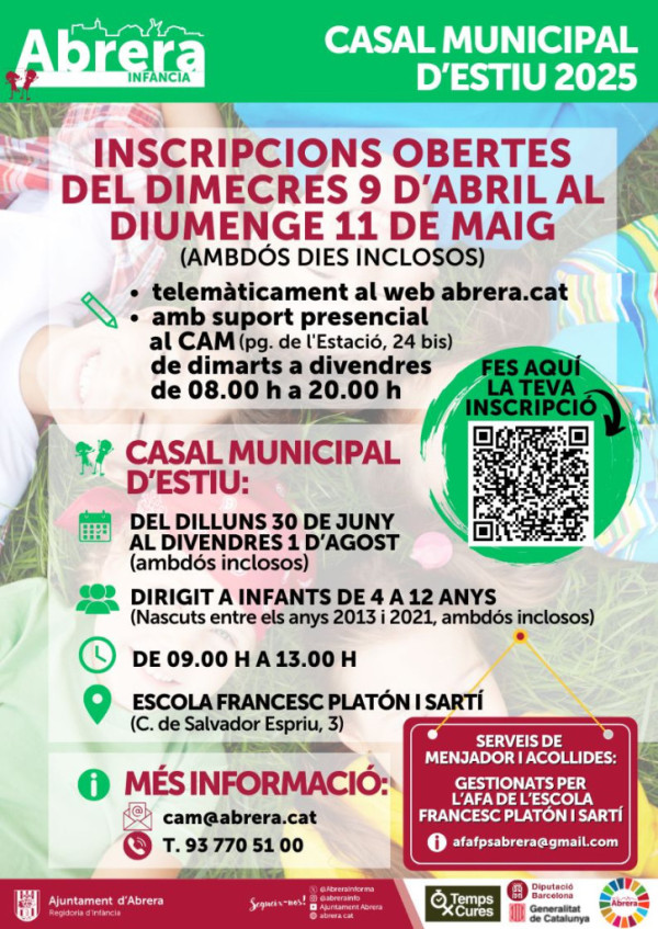 Obrim les inscripcions del Casal Municipal d'Estiu 2025