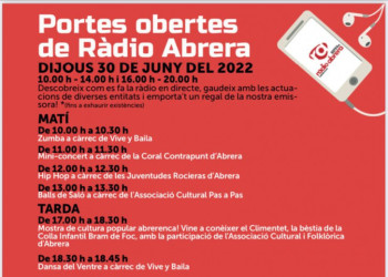 Cartell Portes Obertes Ràdio Abrera 2022