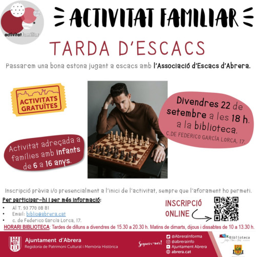 Atenció! La Biblioteca Josep Roca i Bros d'Abrera torna de vacances amb més activitats durant el mes de setembre! Us hi esperem!