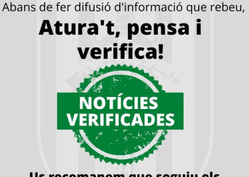 Atura't, pensa i verifica! Notícies verificades