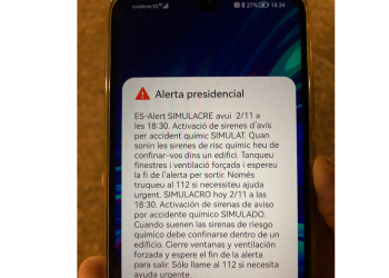 Prova del sistema d'alertes de Protecció Civil, el proper dijous 14 de setembre
