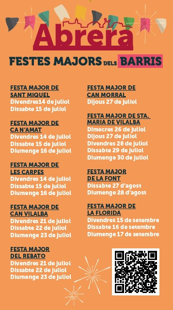 Des de l'Ajuntament d'Abrera col·laborem en l'organització de les Festes Majors dels barris d'Abrera